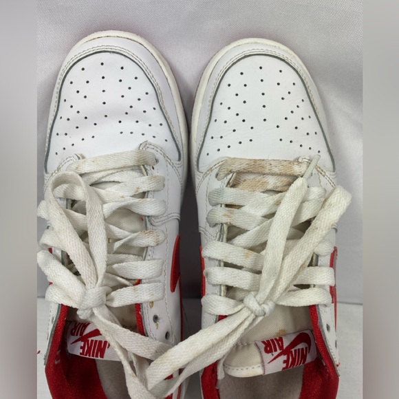 Nike Air Jordan 1 Retro Low OG BG White Varsity Red 709999-101 Wmns 7.5 Youth 6Y - Picture 6 of 14